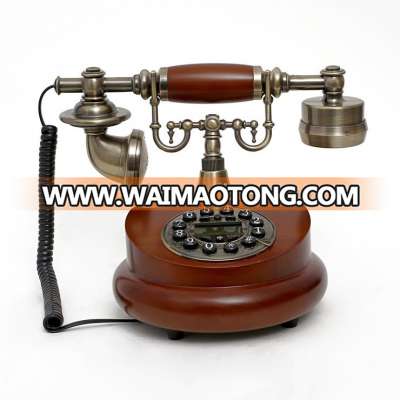 Home old fanshioned corded telephones antique wooden telephone with id caller